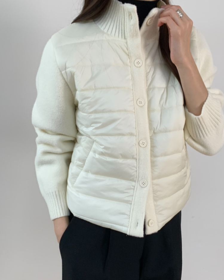 (F/W) Padded button-up jacket