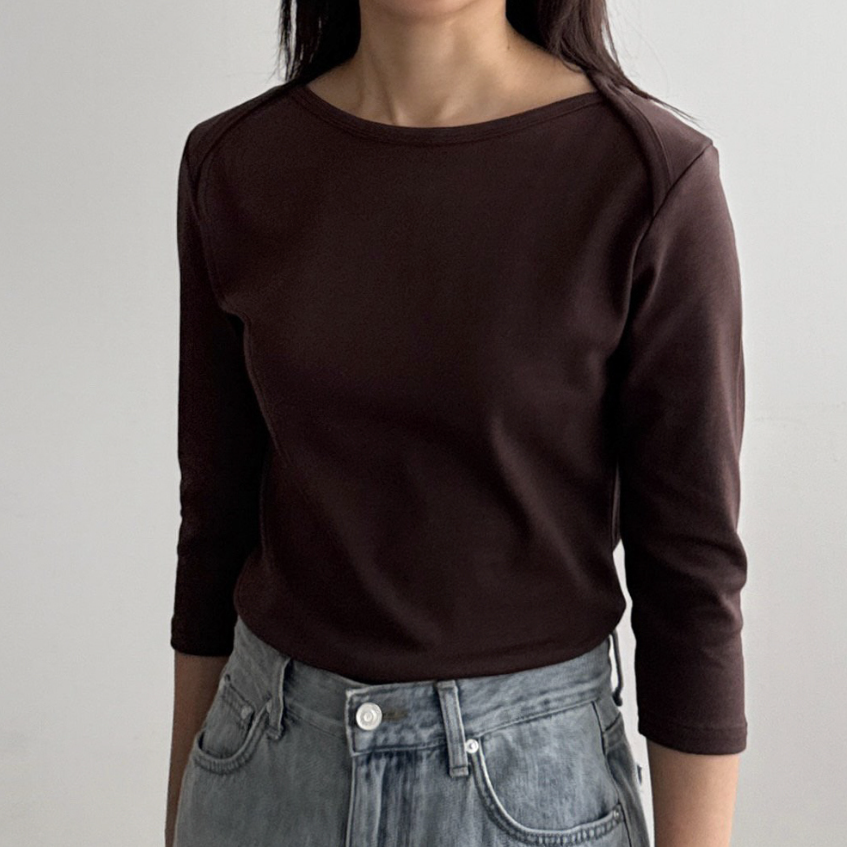 Boatneck slim T-shirt
