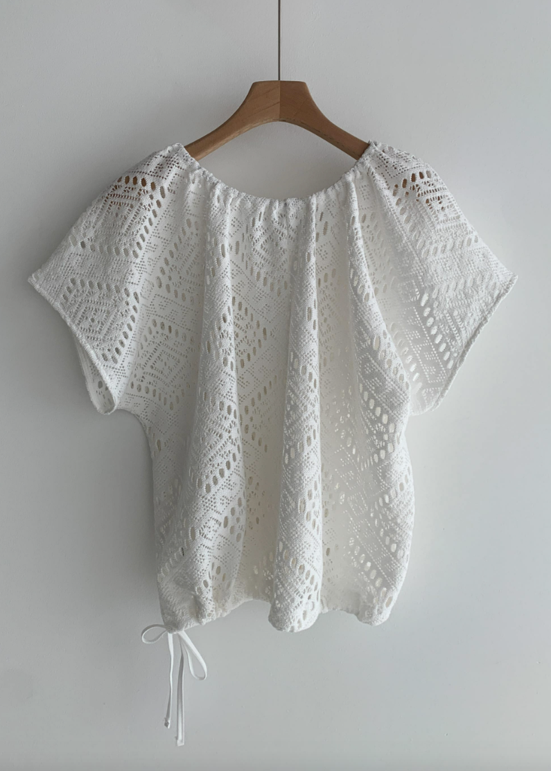 Eyelet knit top