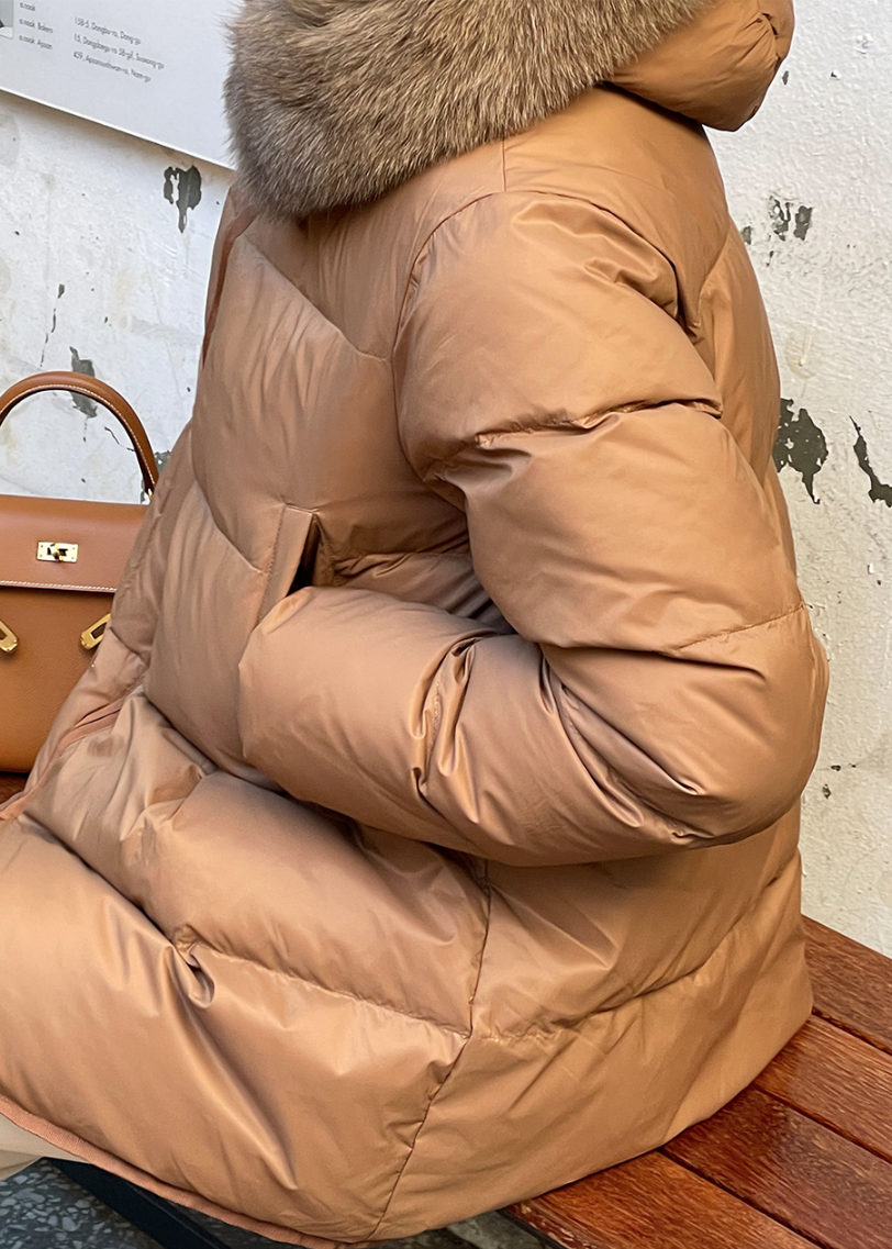 (F/W) Fox fur duck down jacket
