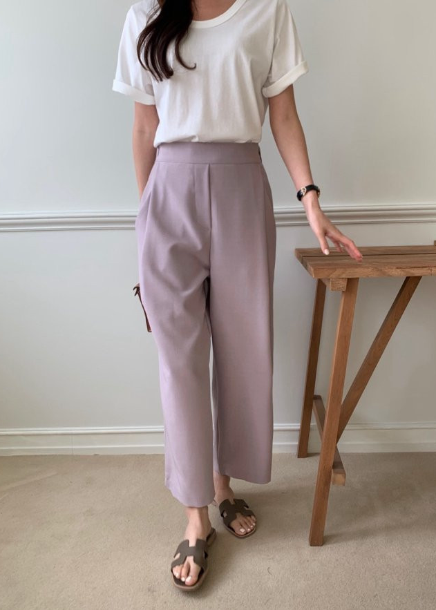 Summer pintuck slacks