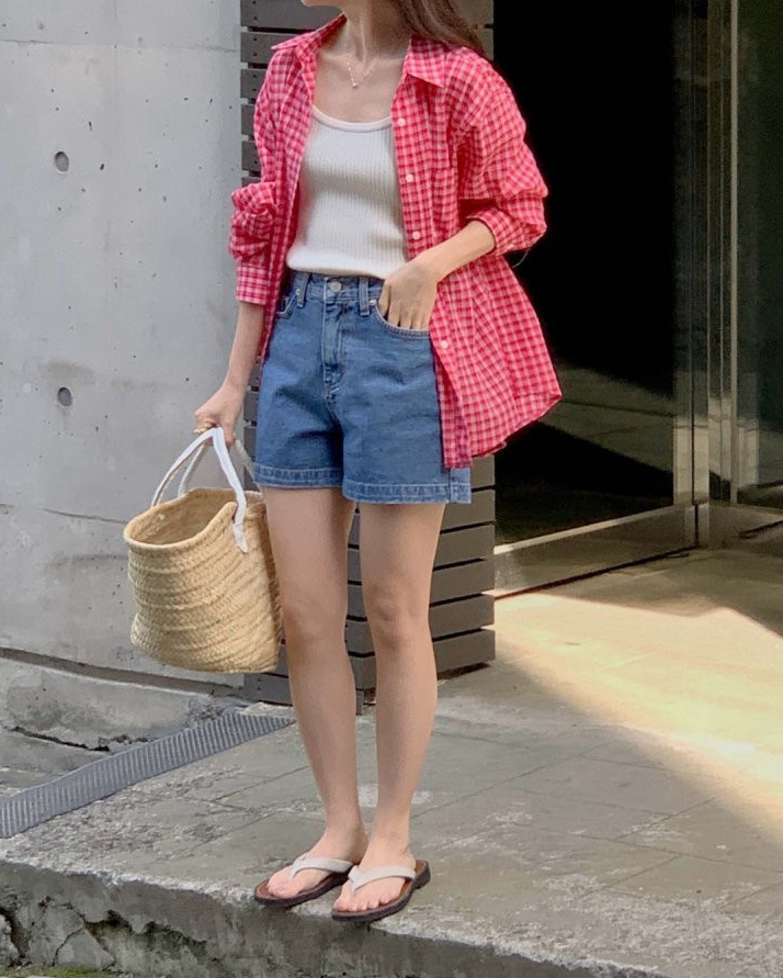Ocean denim shorts