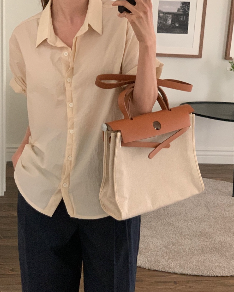 Nylon roll up sleeve shirt