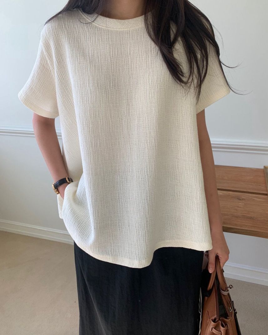 Flared cotton blouse
