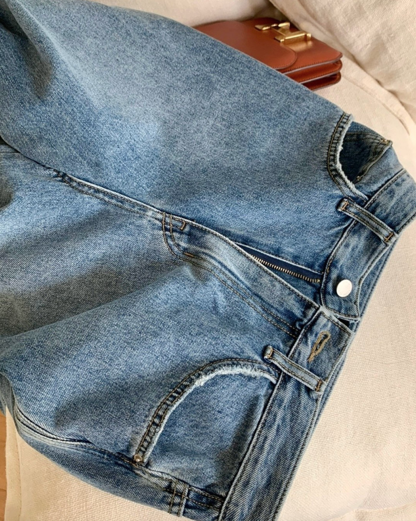 Summer wide natural jeans