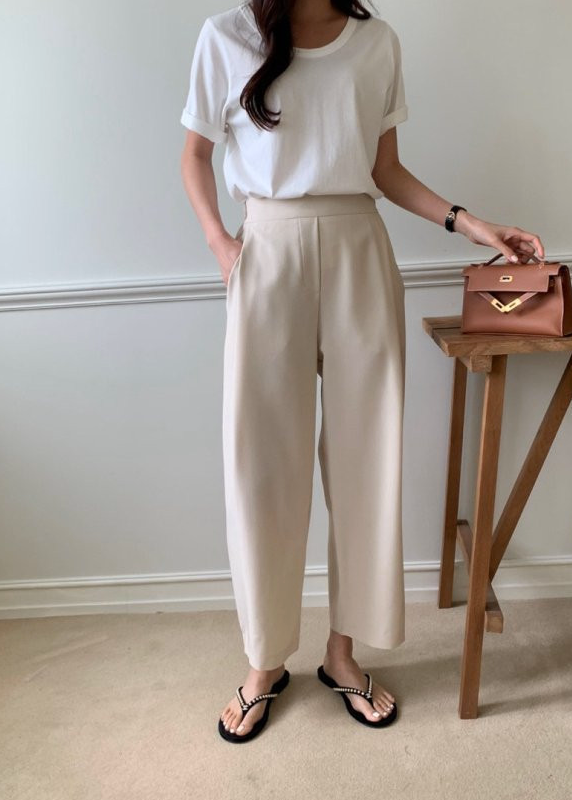 Summer pintuck slacks