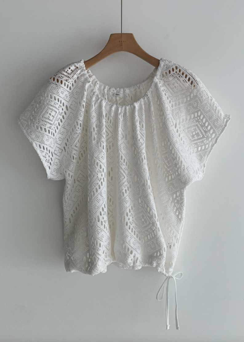 Eyelet knit top