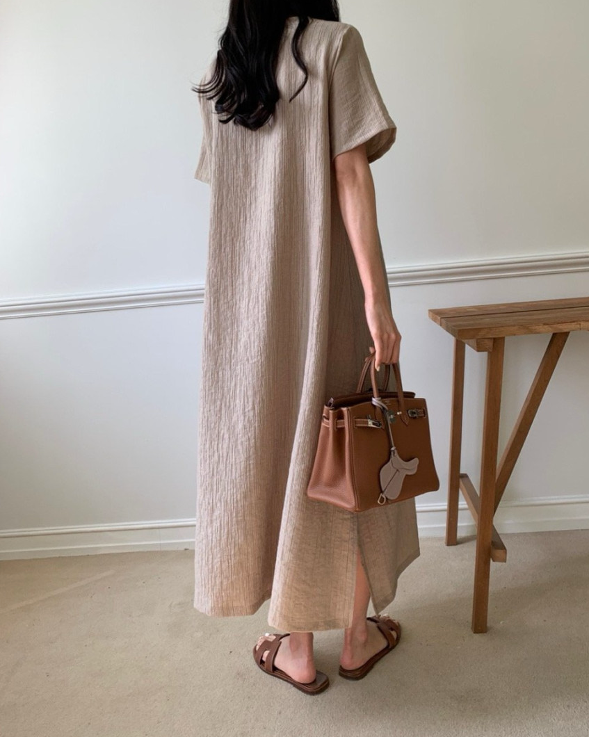 Minimal round neck dress