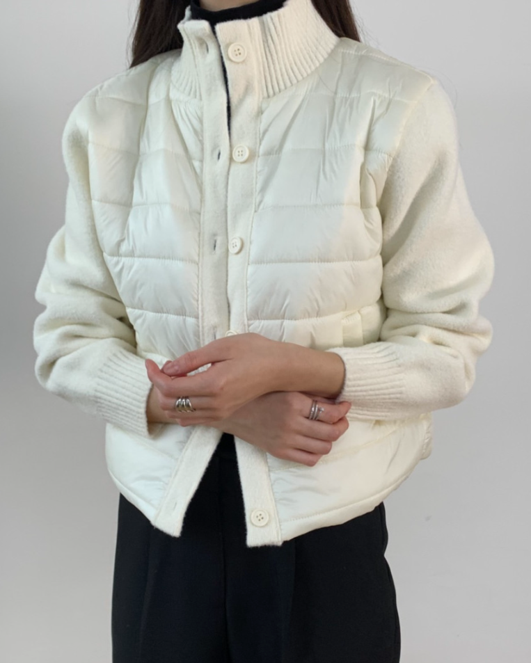 (F/W) Padded button-up jacket