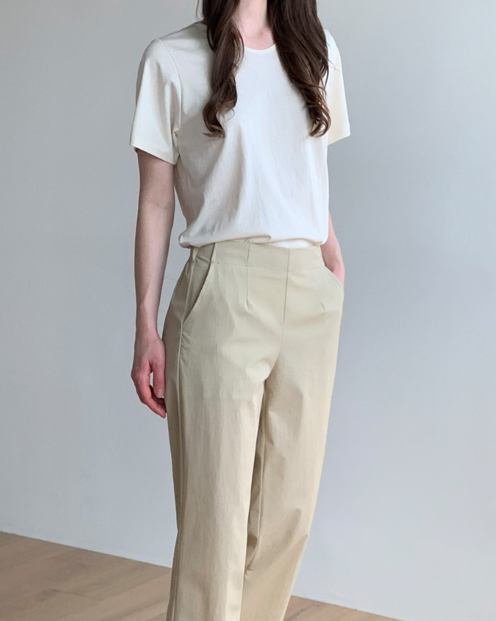 Nylon Straight-Leg Pants