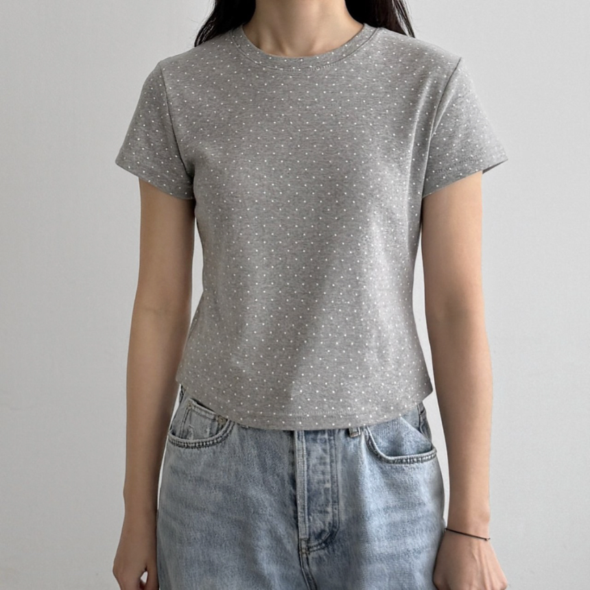 Dot cotton t-shirt