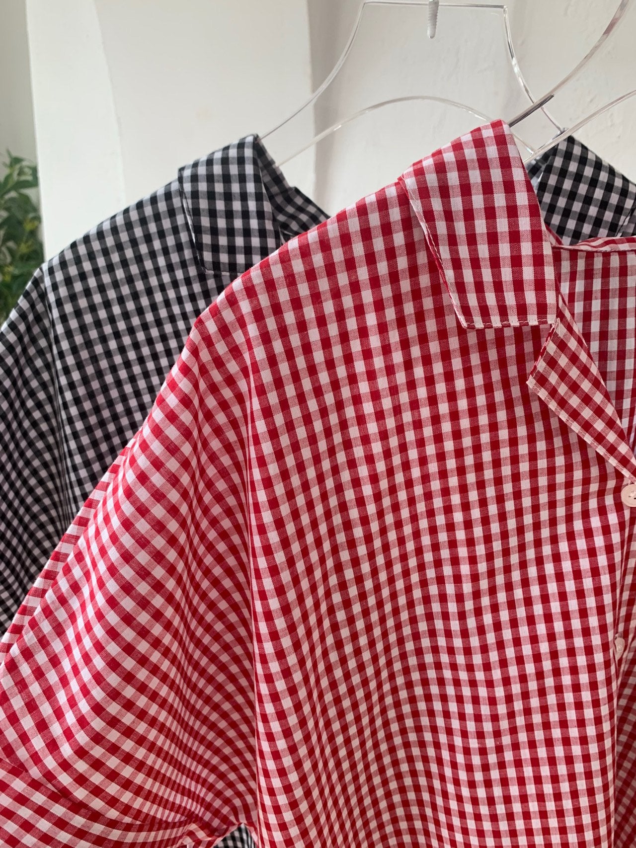 Gingham checkered shirt