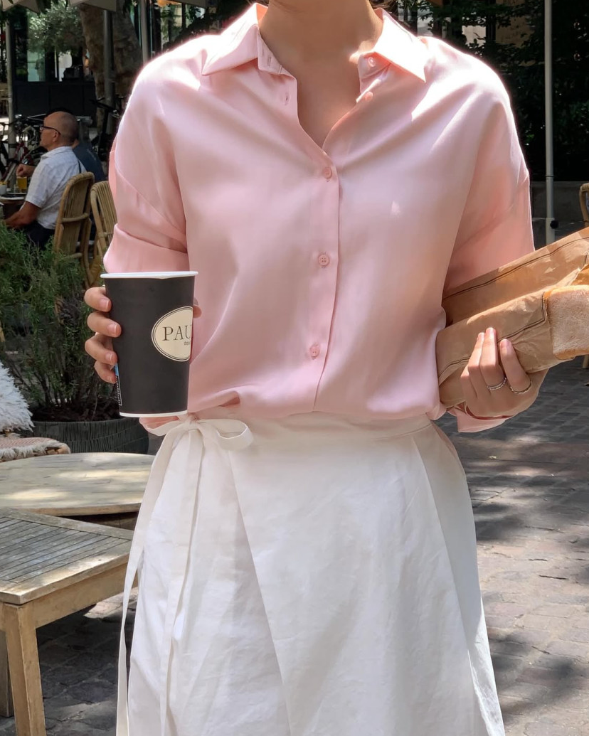 Silky pastel blouse