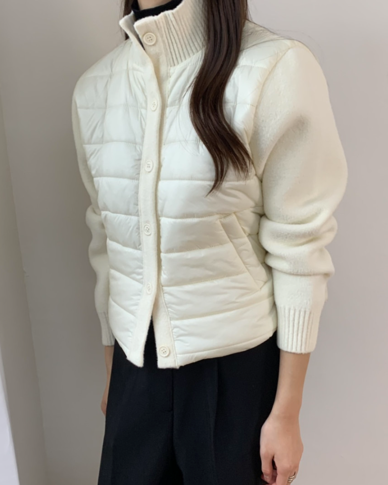 (F/W) Padded button-up jacket