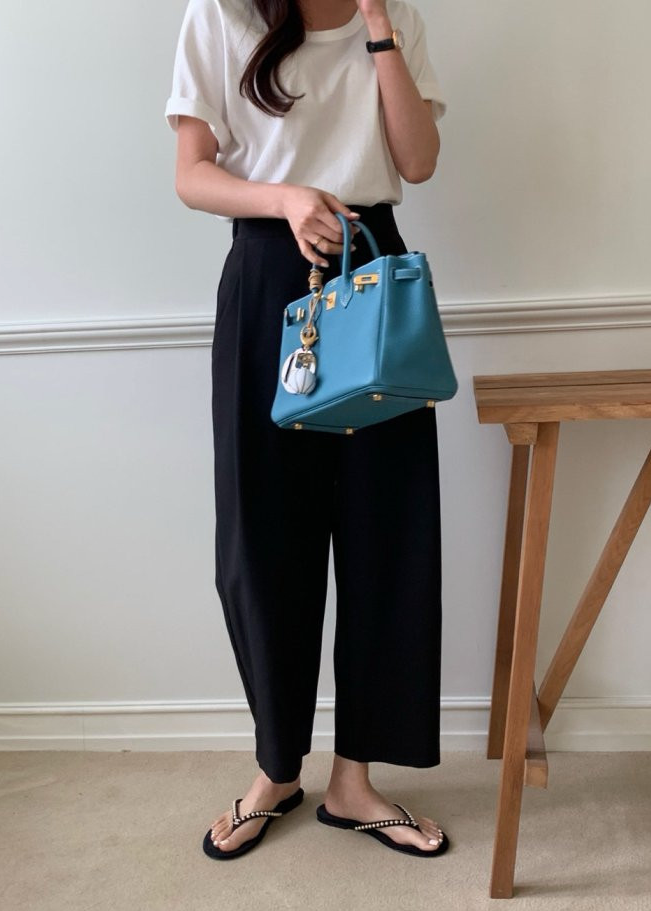 Summer pintuck slacks