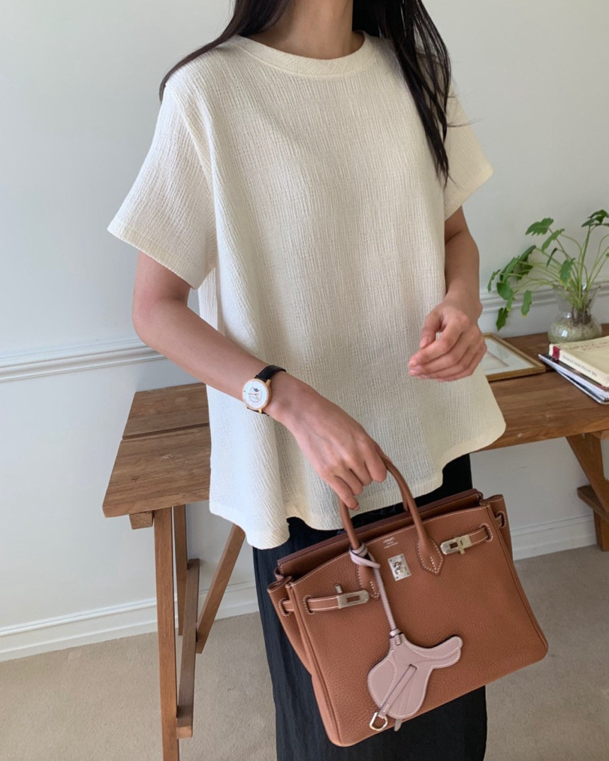 Flared cotton blouse