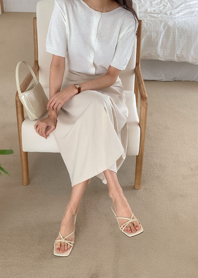 Cotton skirt with belt