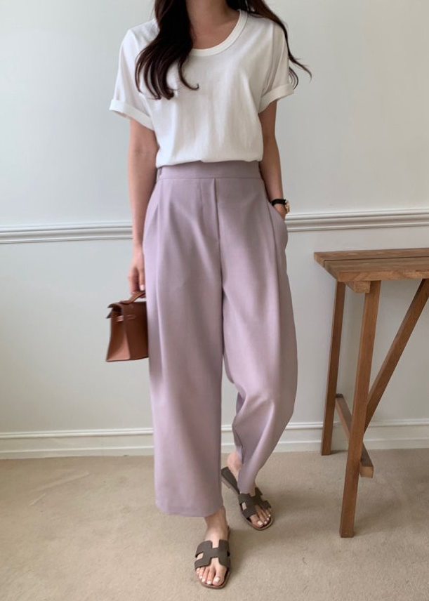 Summer pintuck slacks