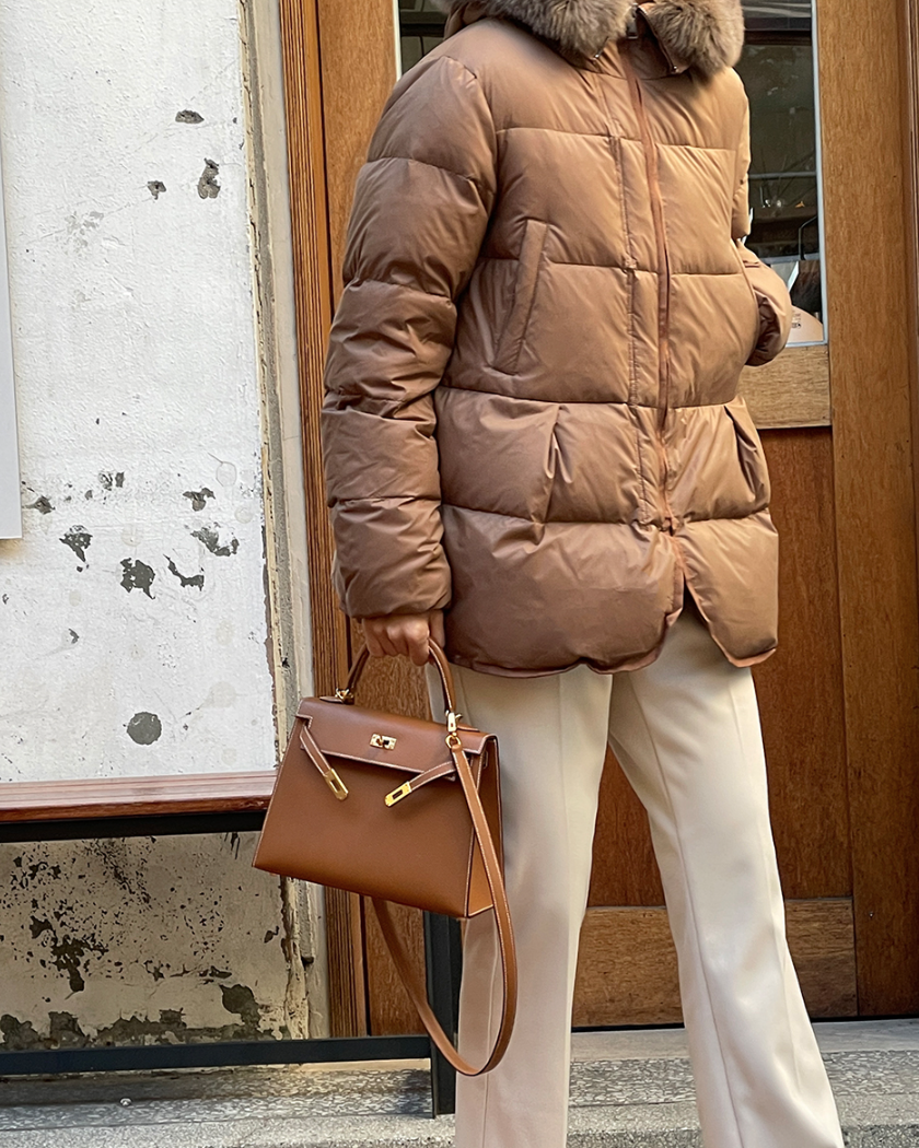 (F/W) Fox fur duck down jacket