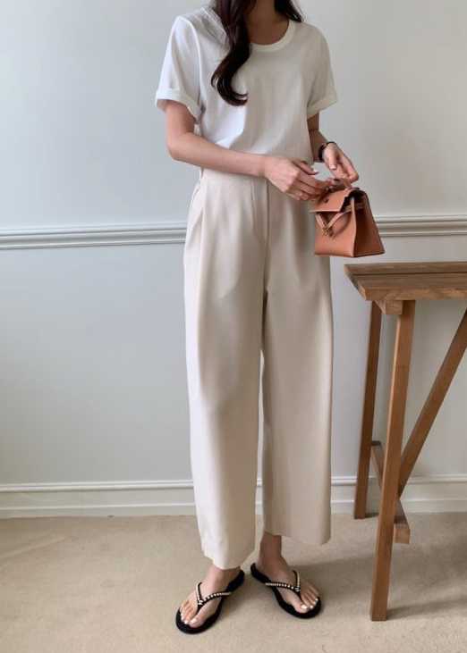 Summer pintuck slacks