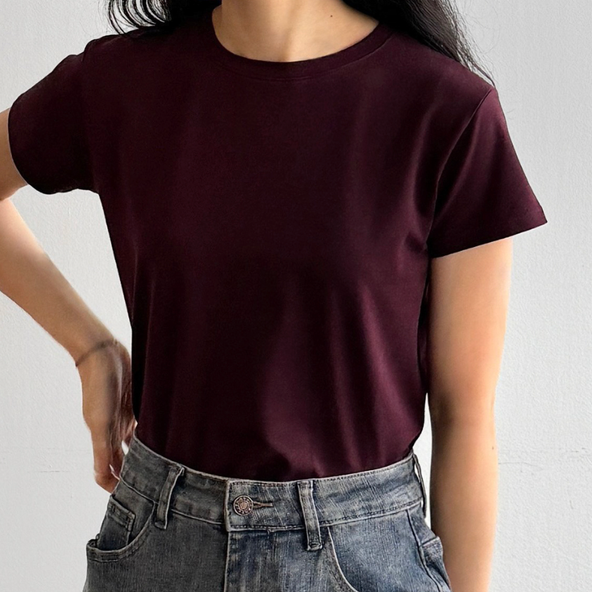 Semi-cropped Jelly modal tee
