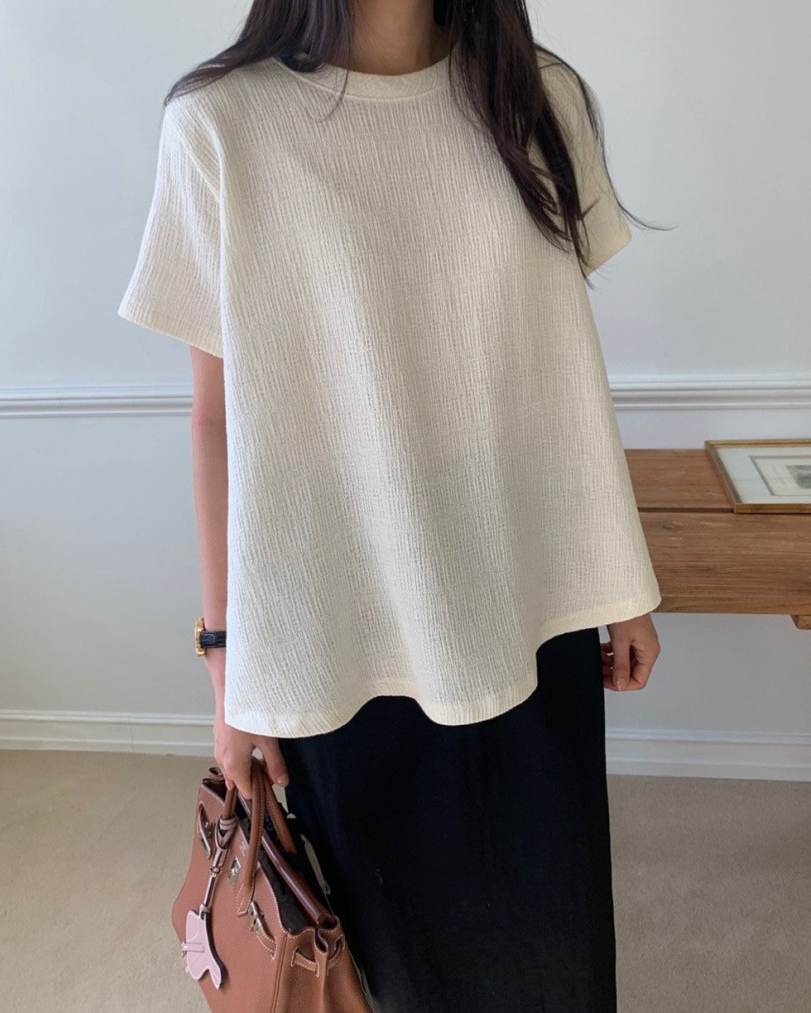 Flared cotton blouse