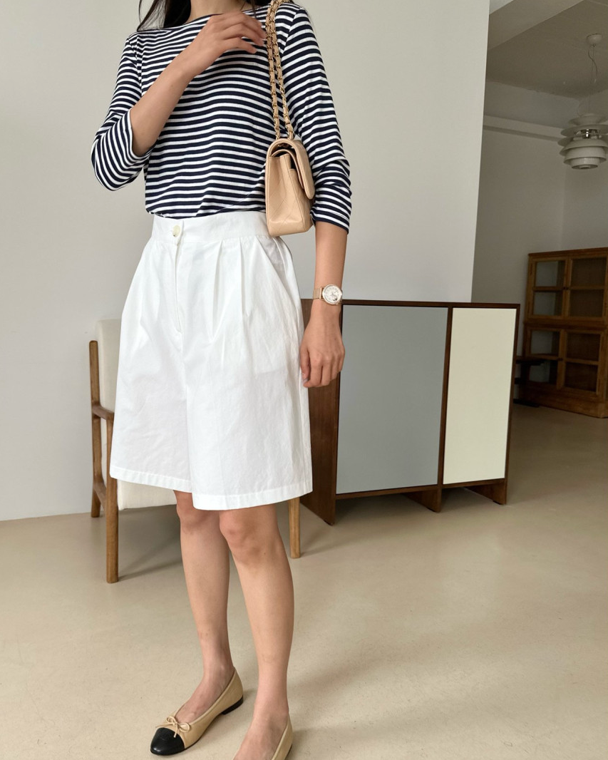 Boatneck striped tee