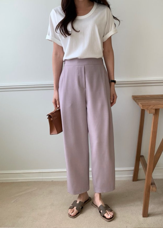 Summer pintuck slacks