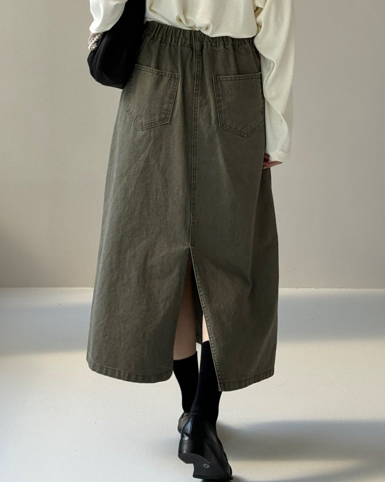 Bari A line cotton skirt
