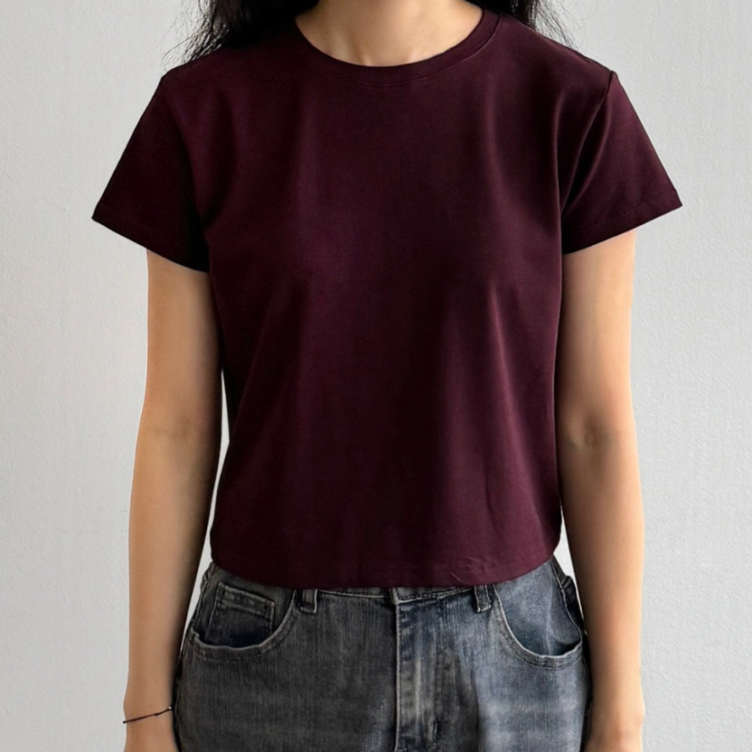 Semi-cropped Jelly modal tee