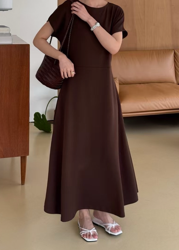 Jelly cap sleeve midi dress