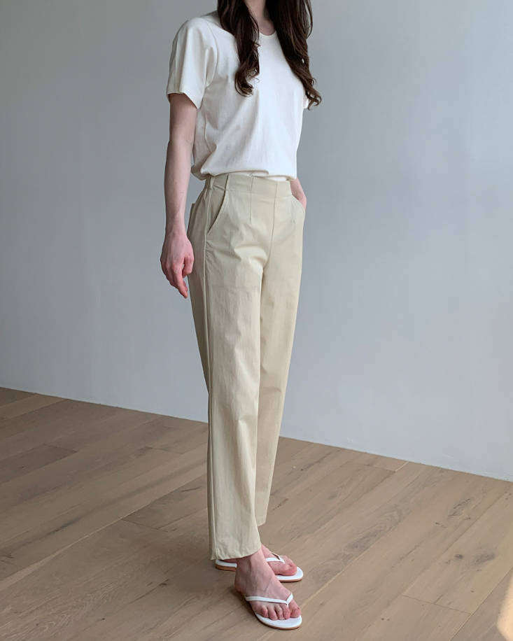 Nylon Straight-Leg Pants