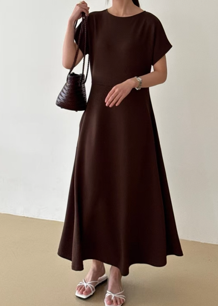 Jelly cap sleeve midi dress