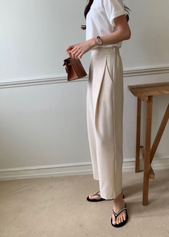 Summer pintuck slacks