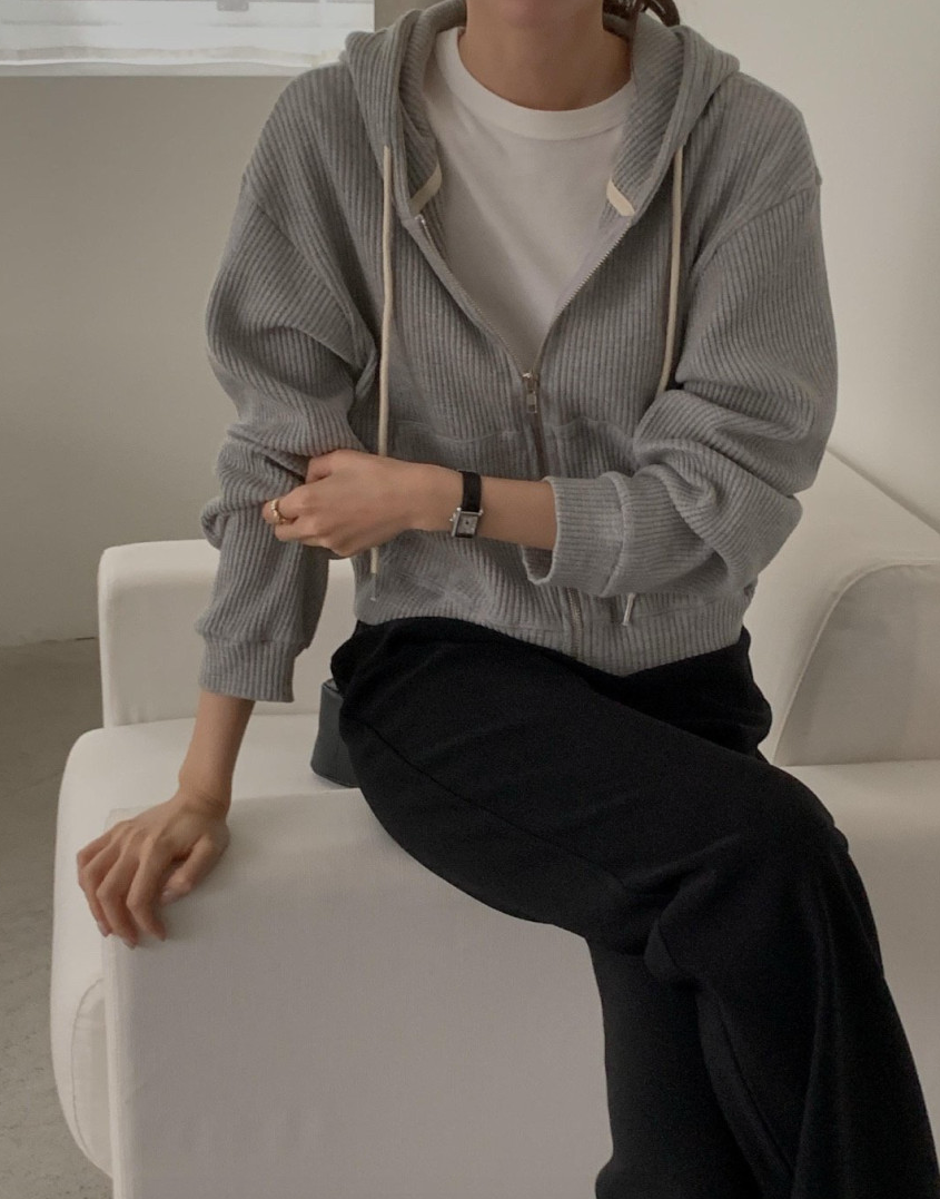Waffle Full-zip hoodie