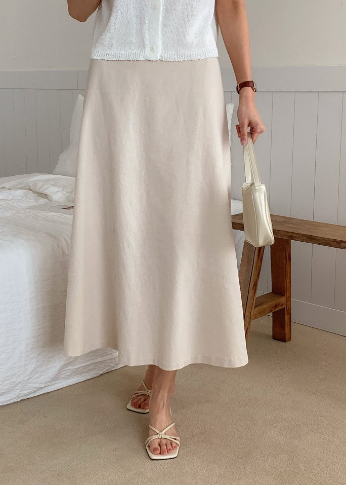 Cotton skirt with belt