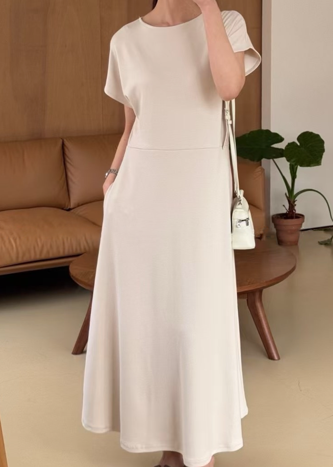 Jelly cap sleeve midi dress