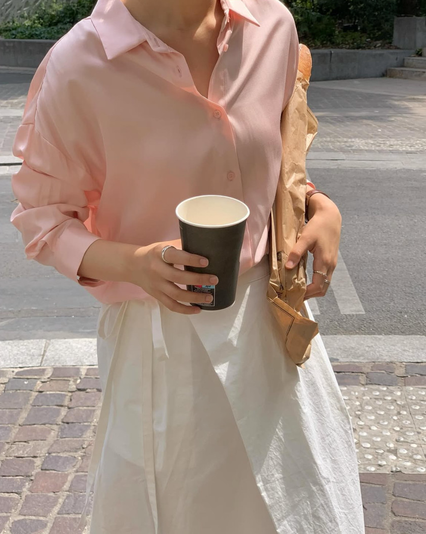 Silky pastel blouse