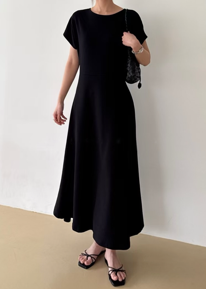 Jelly cap sleeve midi dress