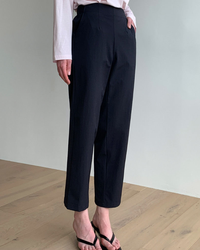 Nylon Straight-Leg Pants