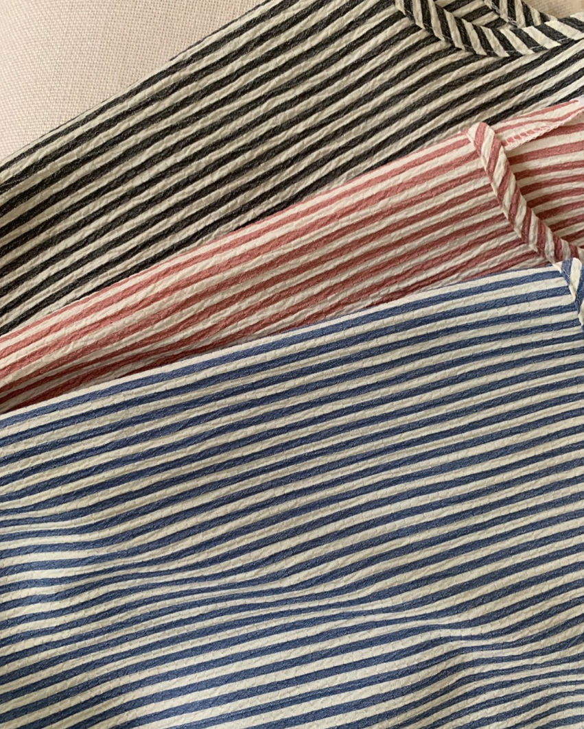 Soft seersucker striped dress