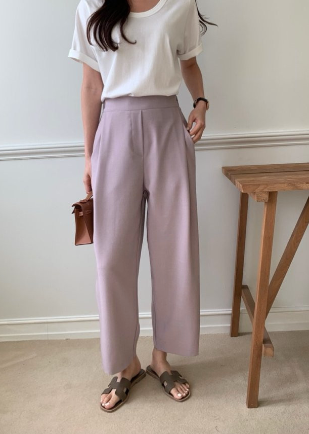 Summer pintuck slacks
