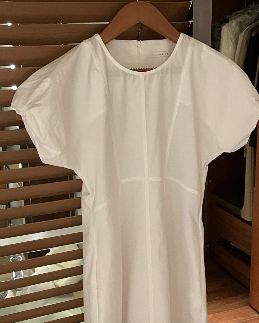 Spring puff cotton dress