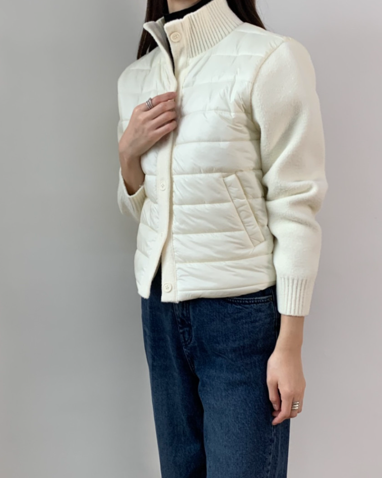 (F/W) Padded button-up jacket