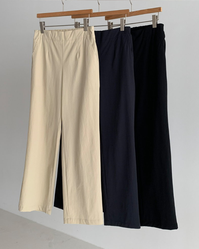 Nylon Straight-Leg Pants
