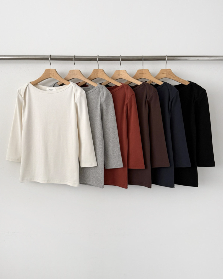 Boatneck slim T-shirt