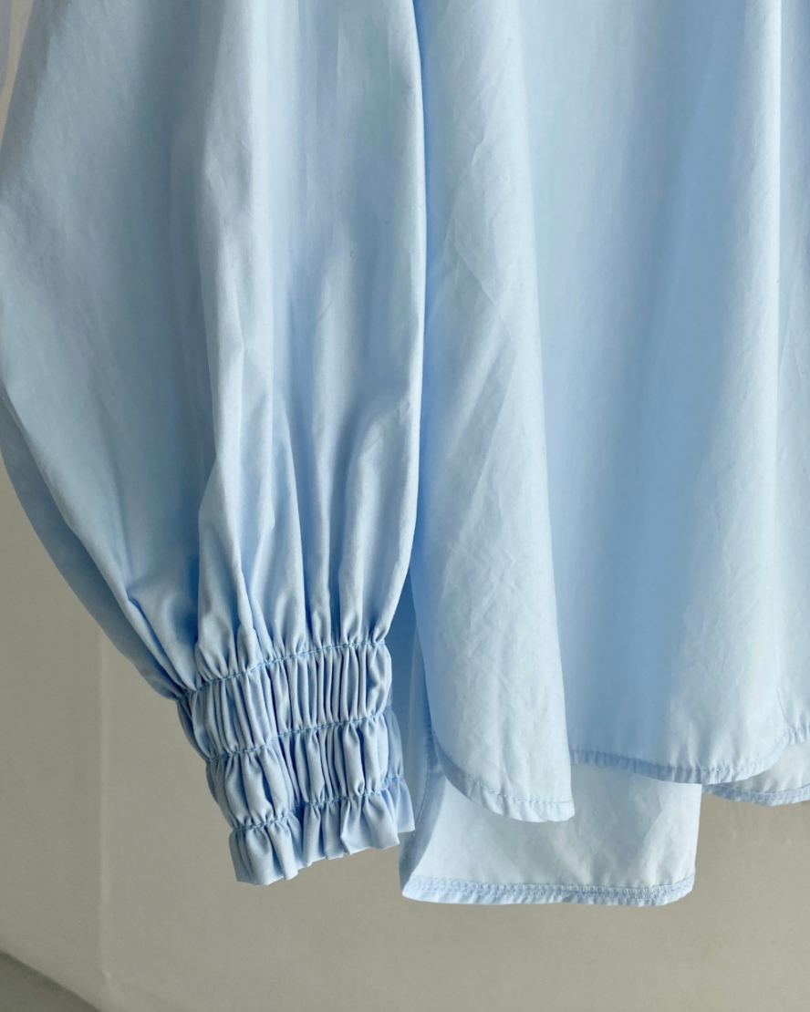 Cowl neck smock shirt