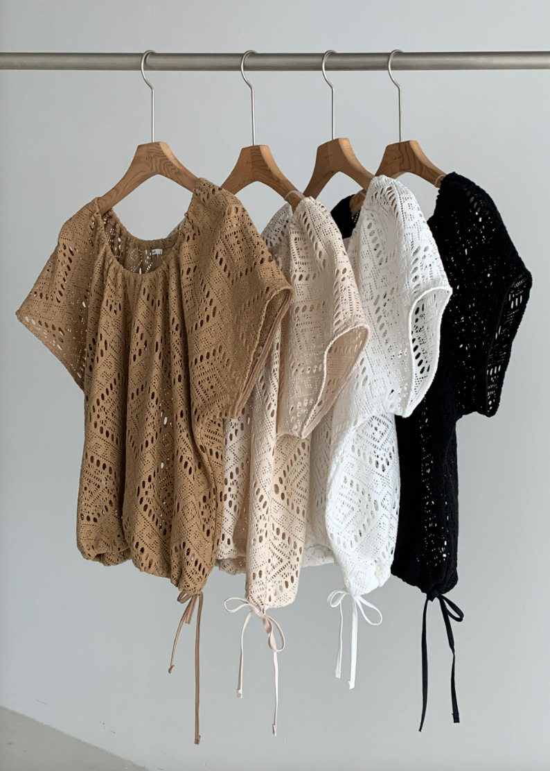 Eyelet knit top