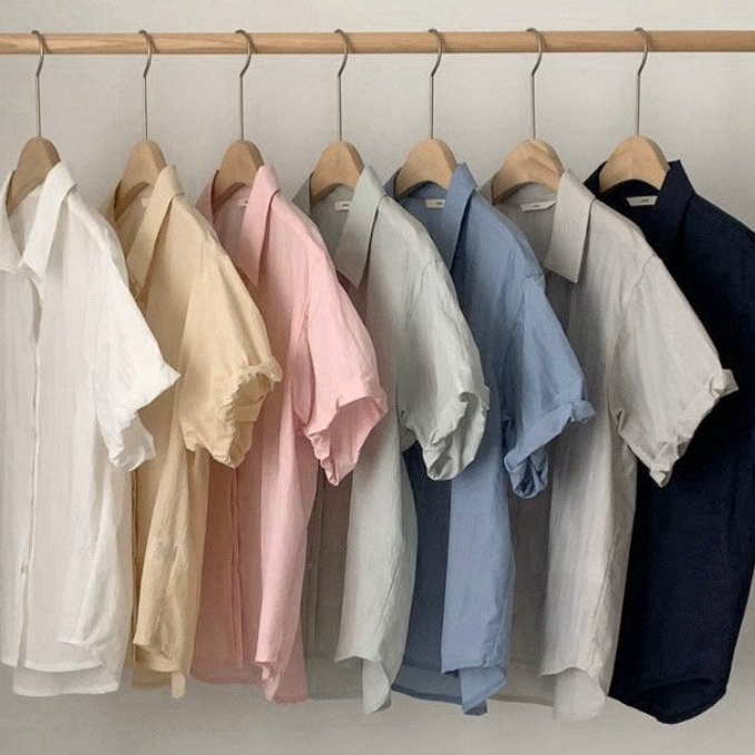 Nylon roll up sleeve shirt