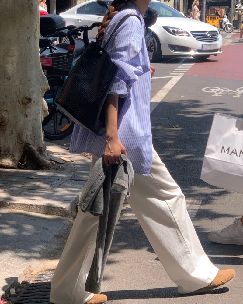 AREING boxy striped shirt